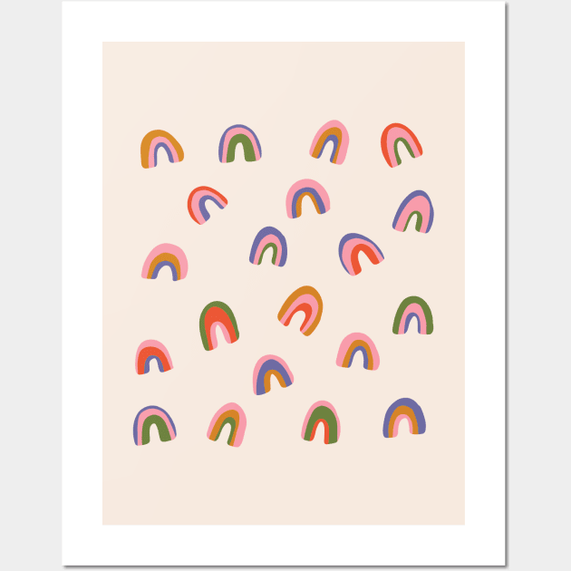 Tween spirit simple colorful rainbows Wall Art by Natalisa